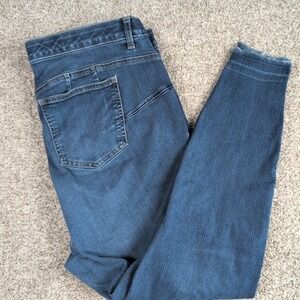 Torrid Bombshell‎ Skinny Button Fly Jeans Premium Stretch Blue Women's Size 18R
